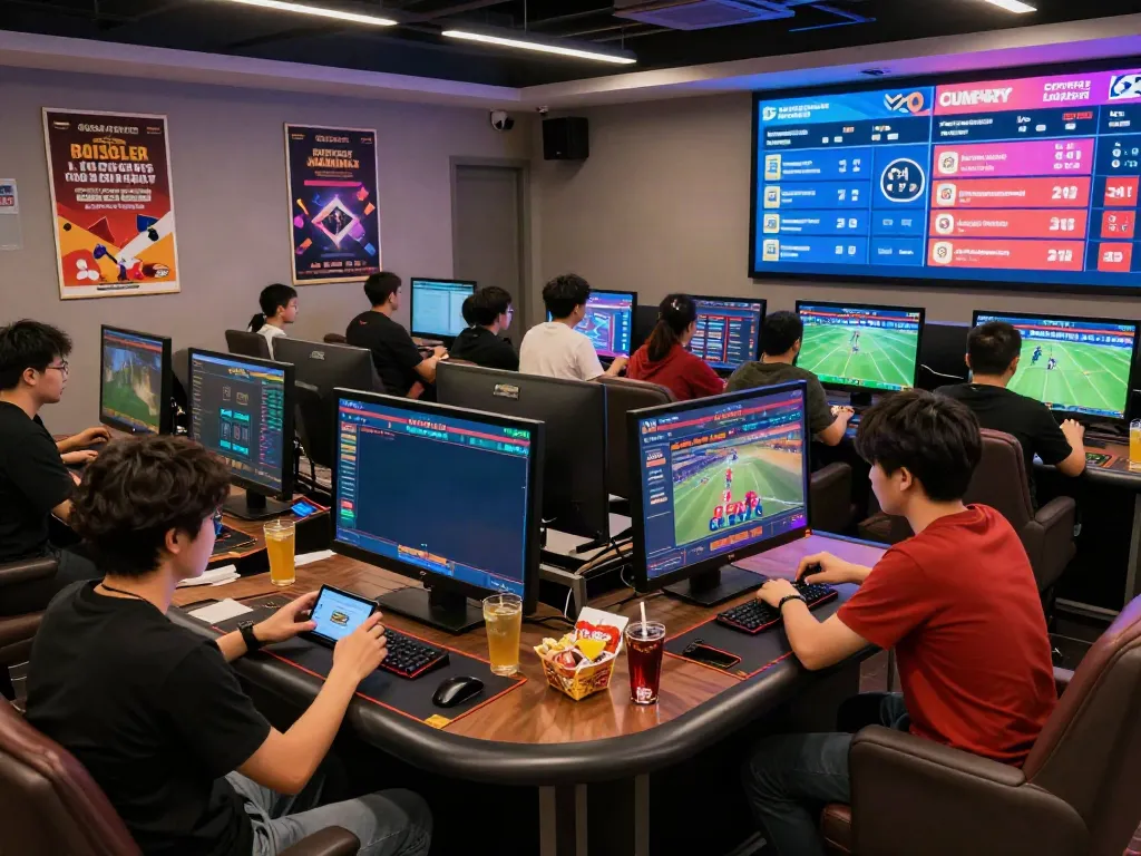 Exciting gaming atmosphere at https://fc88v1.com/ with players engaged in online betting, showcasing vibrant casino activities.