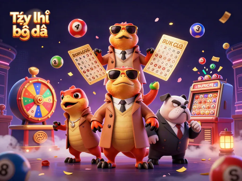 Experience the excitement of Tỷ lệ bóng đá with playful raptors attempting to enter a VIP casino, surrounded by lottery elements.