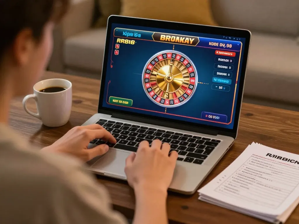 Experience thrilling online gameplay with RR88 while placing bets on a roulette game in a cozy setting