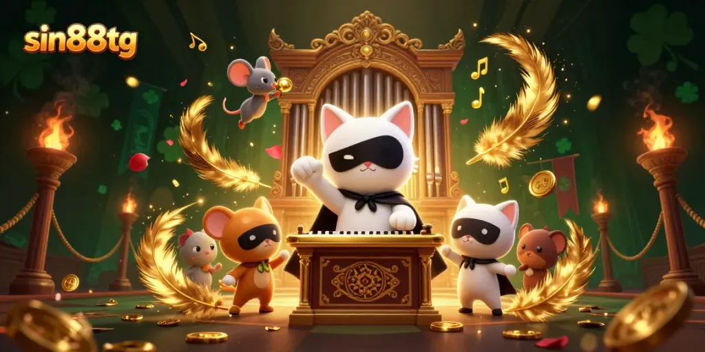 Experience thrilling wins at sin88tg with a magical casino adventure illustration.