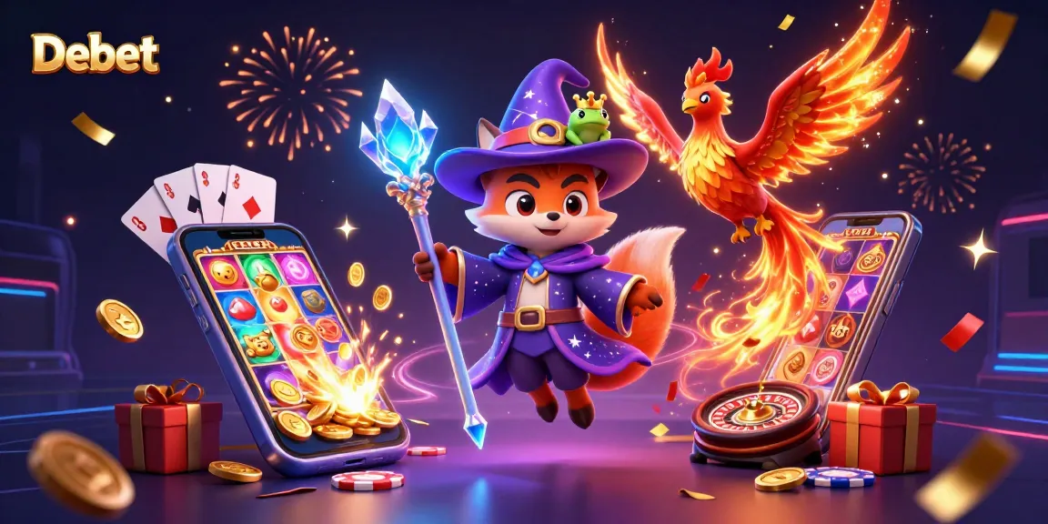 Engage with Debet's thrilling games featuring a wizard fox, phoenix, and extraordinary casino elements.