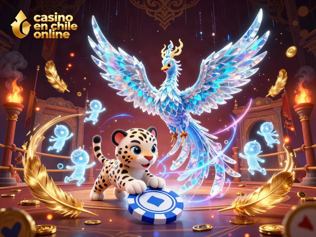 Juega en el casino en Chile online rodeado de criaturas fantásticas y elementos de juego vibrantes.