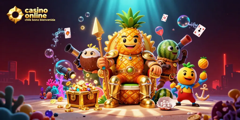 Descubre oportunidades emocionantes en casino online chile bono bienvenida con giros, símbolos dorados y juegos vibrantes.