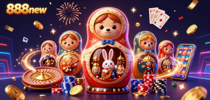 Engage in thrilling gaming with 888new's vibrant casino scene featuring dynamic elements.