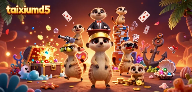 Experience excitement with taixiumd5 as meerkats orchestrate a whimsical casino adventure.