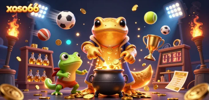 Experience xoso66's magical world of gaming with golden alchemists converting metals to prizes.